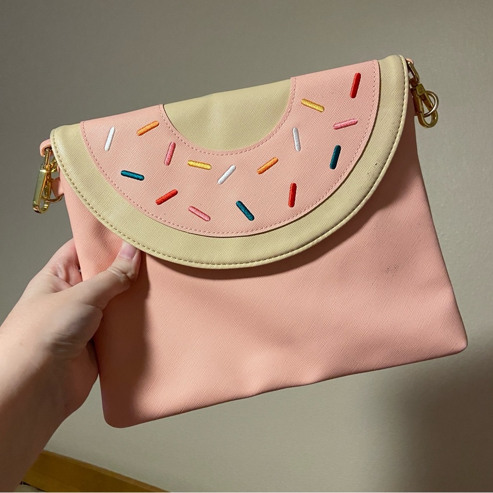 Studio DIY Pink Donut Clutch Crossbody Purse